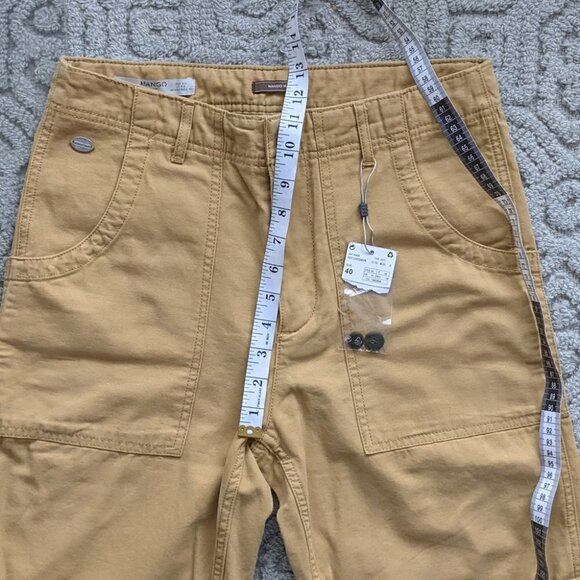 NEW MANGO Men cargo Bermuda fatigue shorts in camel color size 30 @i - Picture 10 of 10